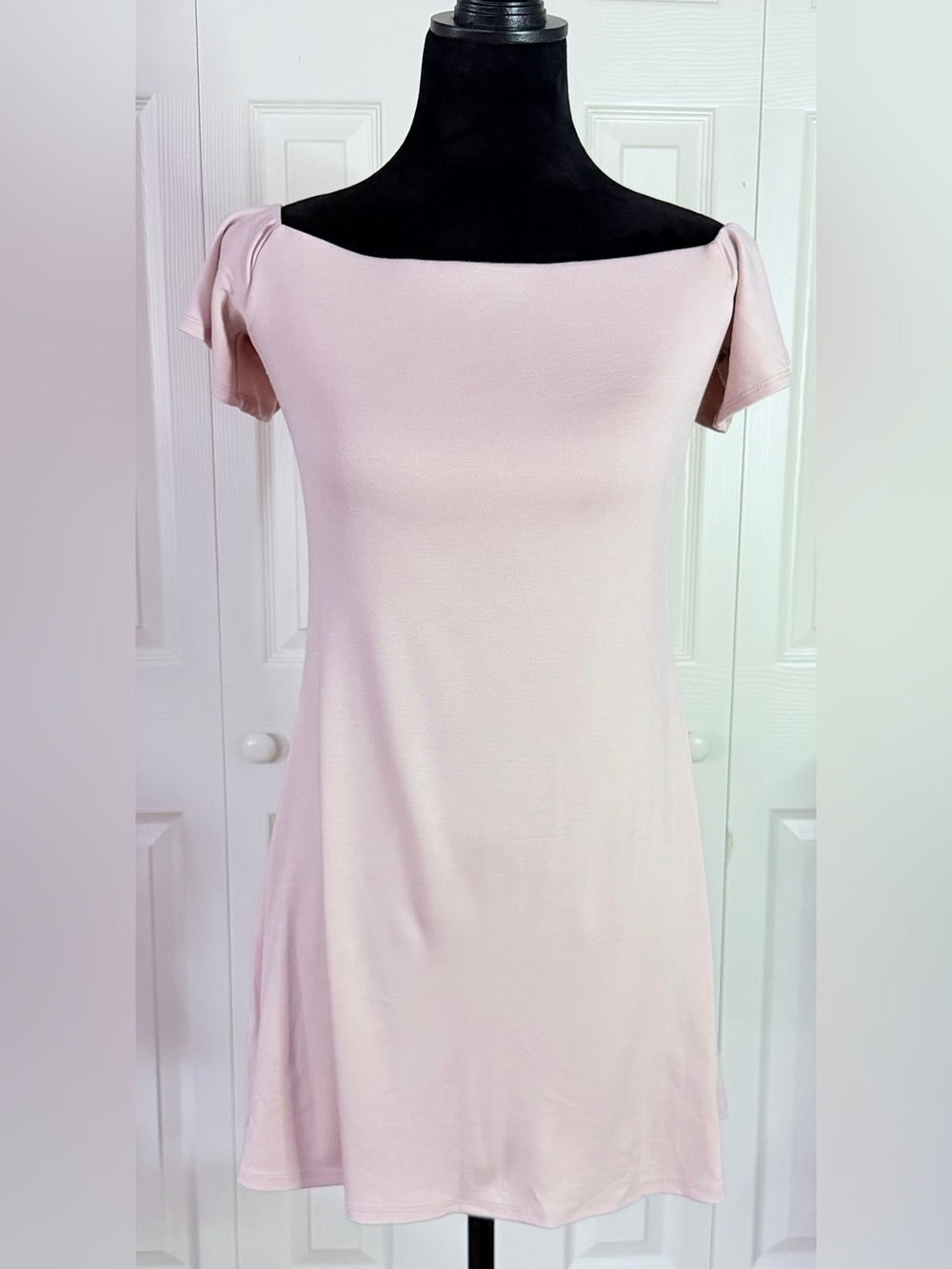 Lulu's Pink Off-Shoulder A-Line Dress Size S